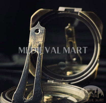 MEDIEVALMART Antique Working Brass Brunton Compass Unique Marine Antique Finish | Gift For Mom, Dad