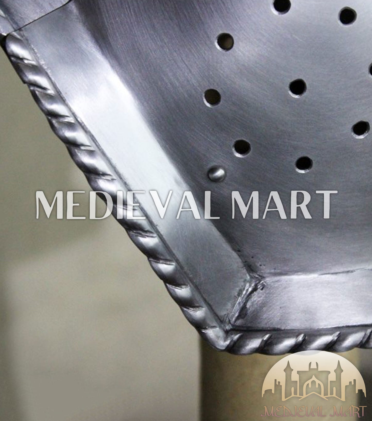 MEDIEVALMART 15th-Century Medieval German Burgundian Open Sallet Helmet