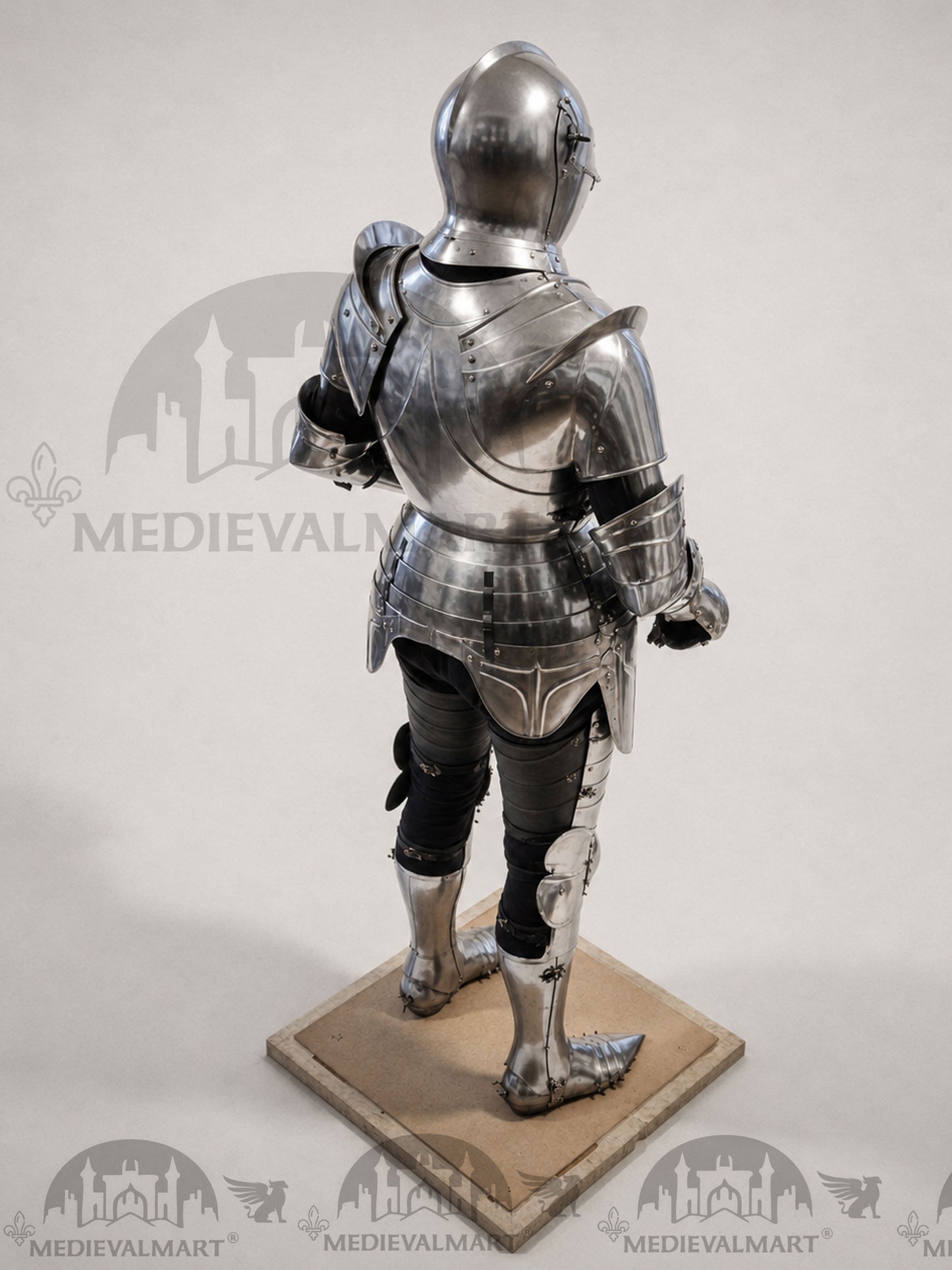 MEDIEVALMART Armadura de combate medieval de caballero del siglo XV sin pulir para un toque antiguo