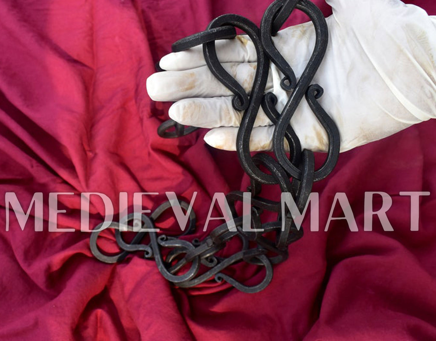 MEDIEVALMART Hand Forged Medieval Viking S hook Chain