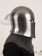 MEDIEVALMART 15th-century Italian war Simple barbute helmet / Best for Reenactment