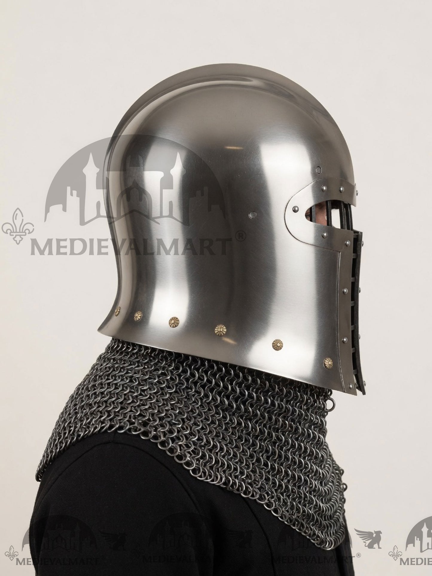 MEDIEVALMART 15th-century Italian war Simple barbute helmet / Best for Reenactment