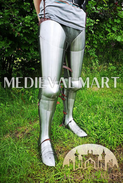 MEDIEVALMART 1400s European knight Warrior Buhurt full Body Plate Armor Costume W/H Klappvisor Bascinet & Viking Axe