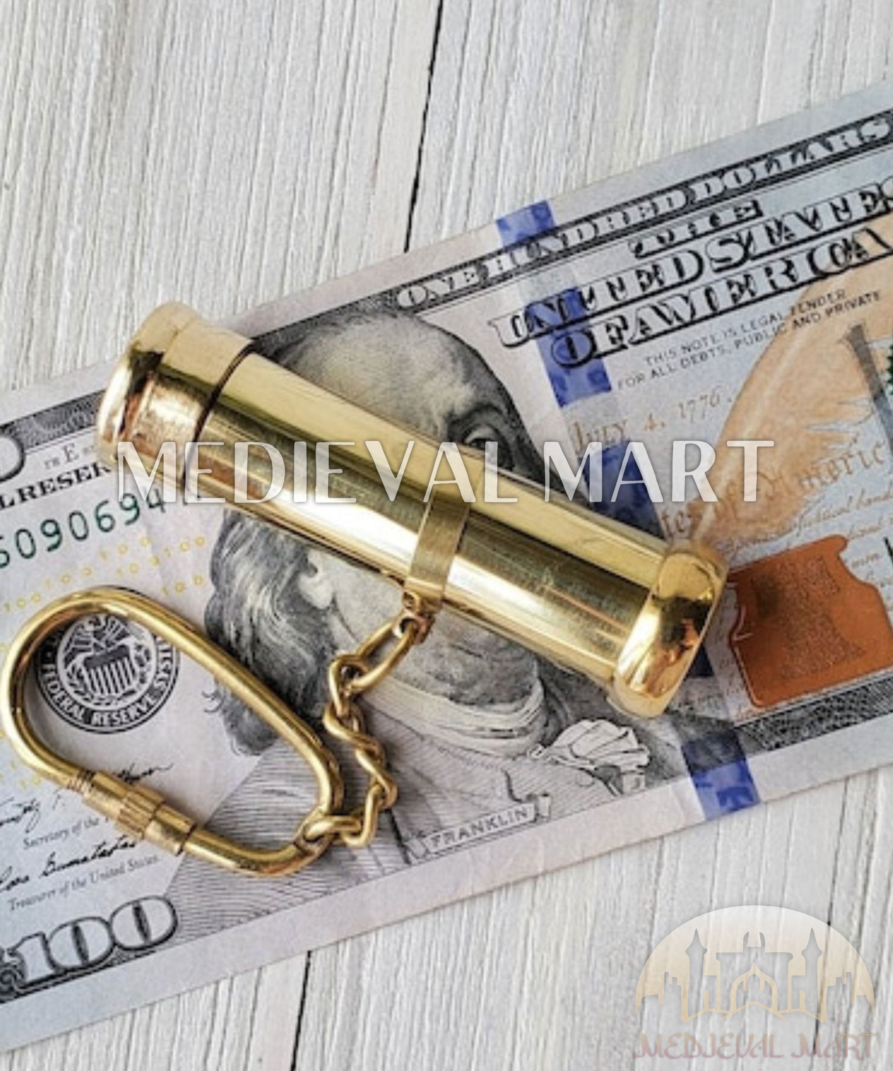 MEDIEVALMART Nautical Mini Brass Kaleidoscope Pendant Steampunk Necklace Supply