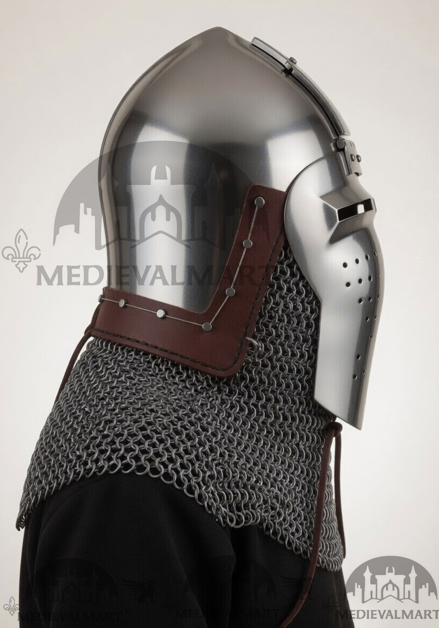 MEDIEVALMART Extreme Collection of Medieval Bascinet Longface Buhurt kalpvissior Helmet