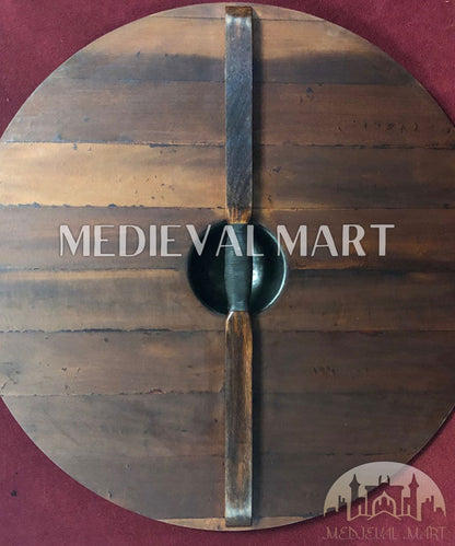 MEDIEVALMART Authentic King Finehair Viking Battleworn  Wooden Shield | Gifts For Dad