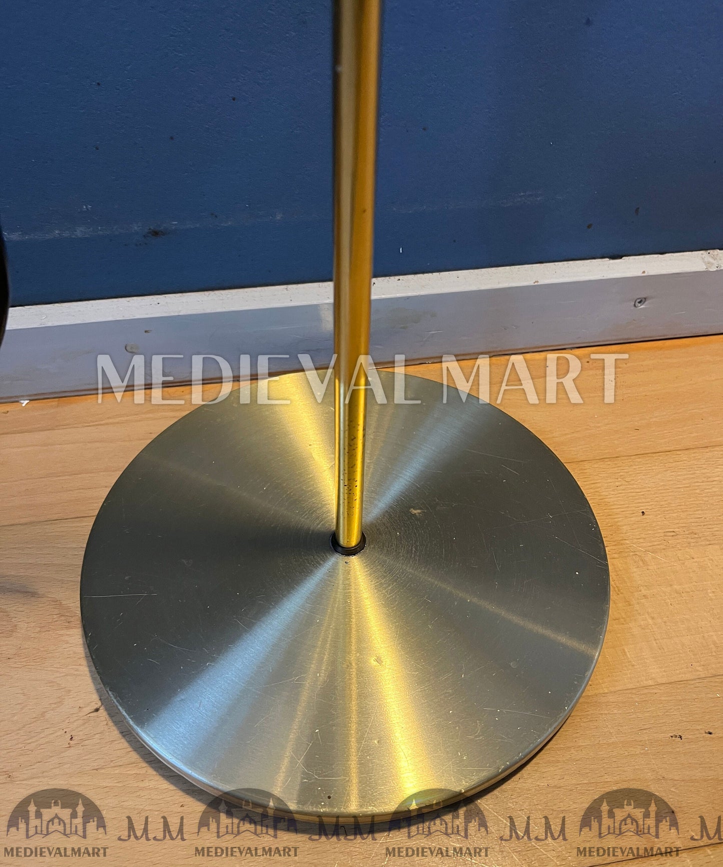 MEDIEVALMART Mid Century Floor Lamp with Bourdeaux Red Spots / Space Age Standing Light