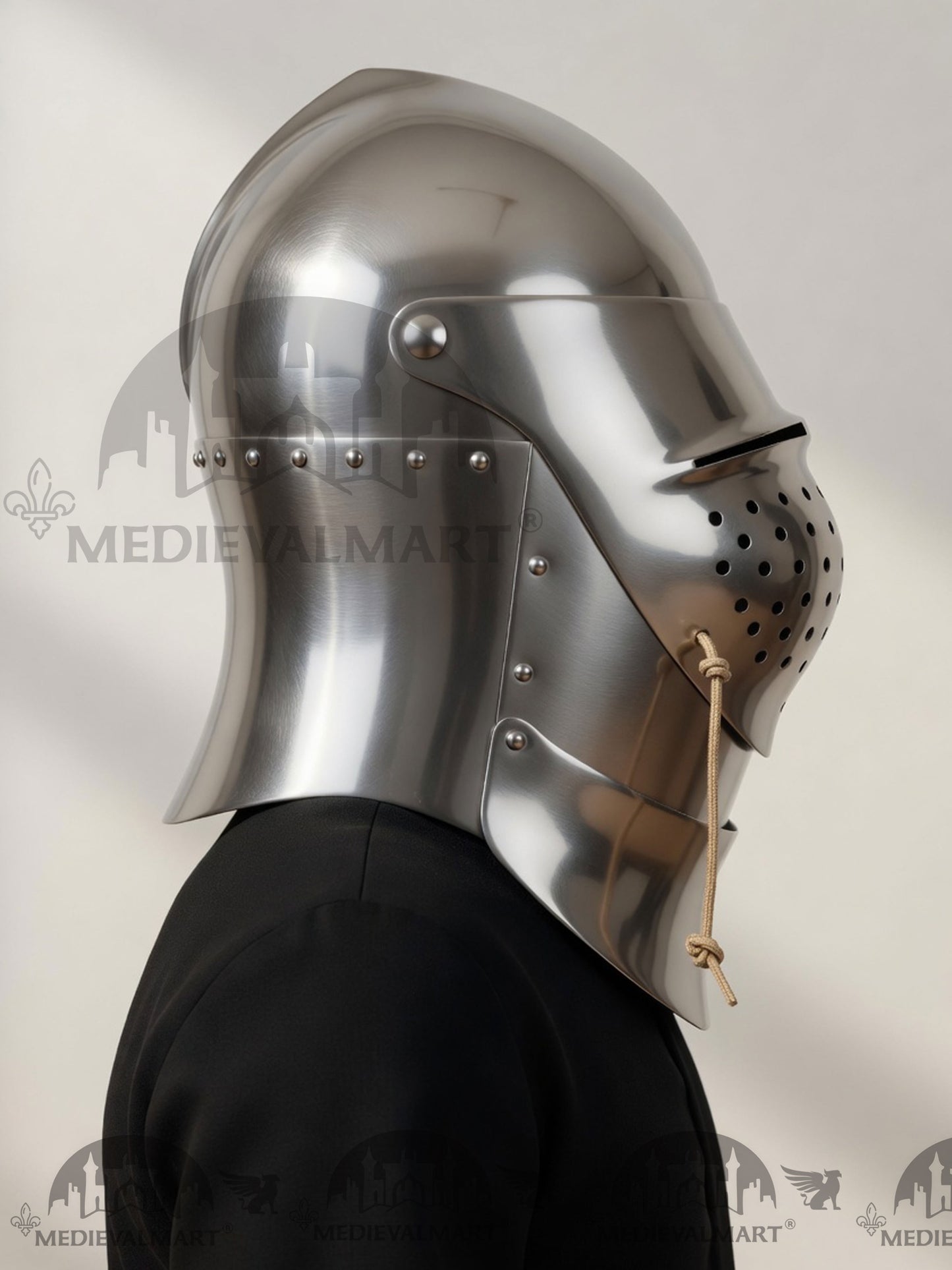 MEDIEVALMART Medieval XV Century The Great Bascinet “Sailsbury” Helmet