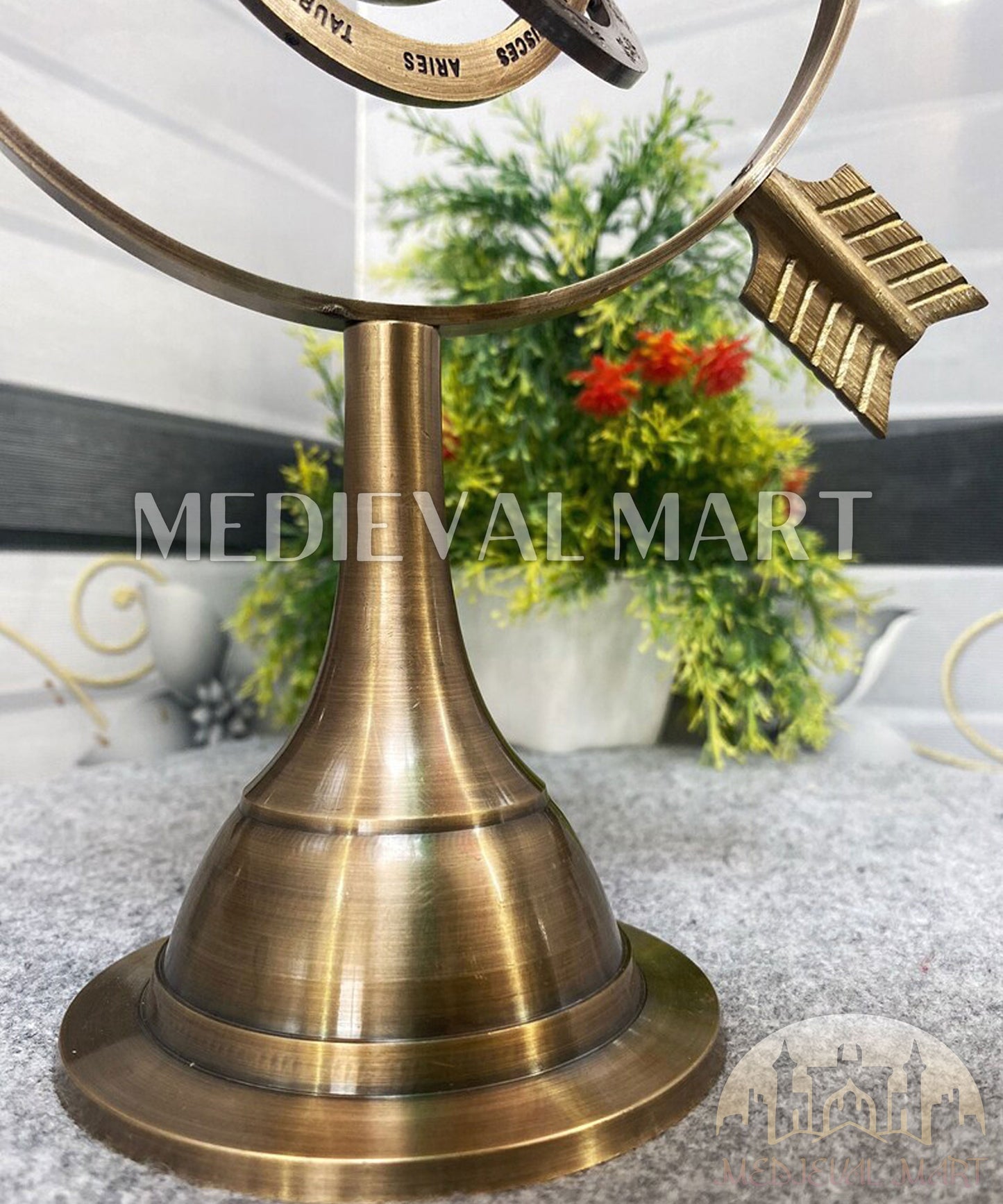 MEDIEVALMART Nautical Maritime Armillary Celestial Desk Solid Brass Globe | Christmas Gifts, Gift for Dad, Gift for Mom