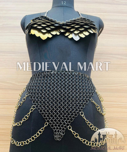 MEDIEVALMART Women’s SunForge) plate Armor W/h Skirt