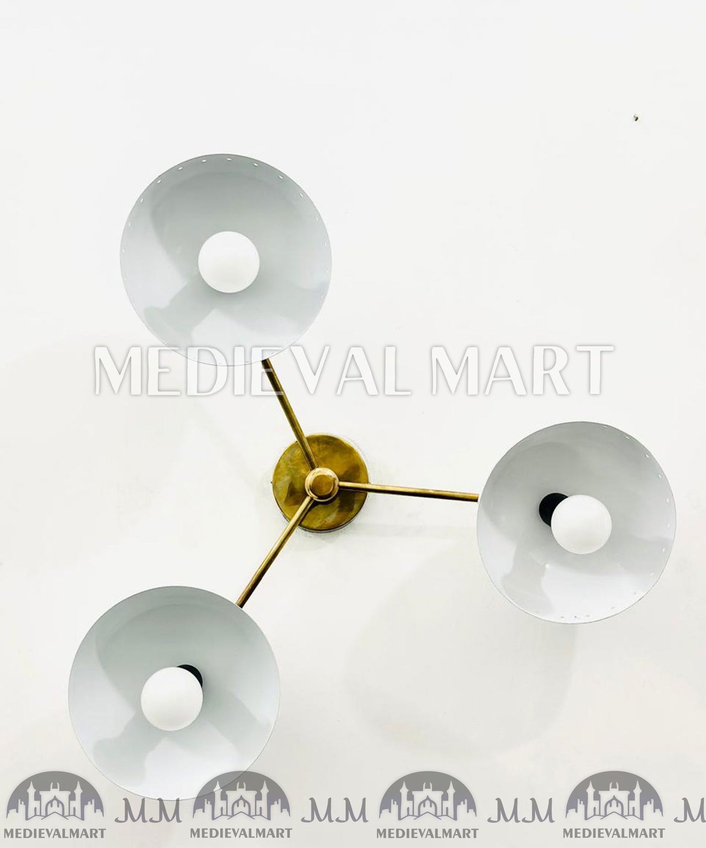 MEDIEVALMART Handmade Brass Sputnik Wall Sconce: Mid-Century Modern Light Fixture