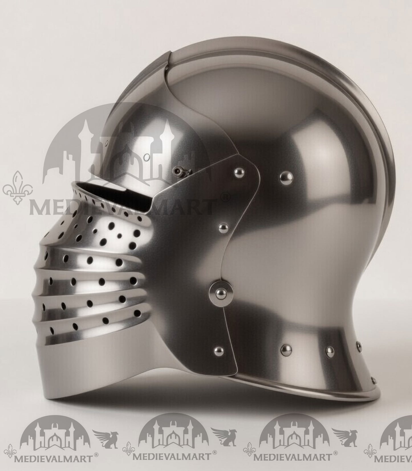 MEDIEVALMART XV Century Medieval North Italian face Sallet W/H Bellows Visored Late Helmet