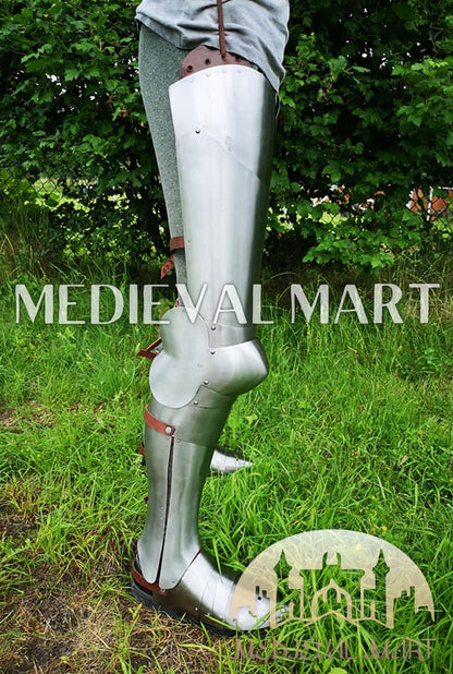 MEDIEVALMART 1400s European knight Warrior Buhurt full Body Plate Armor Costume W/H Klappvisor Bascinet & Viking Axe