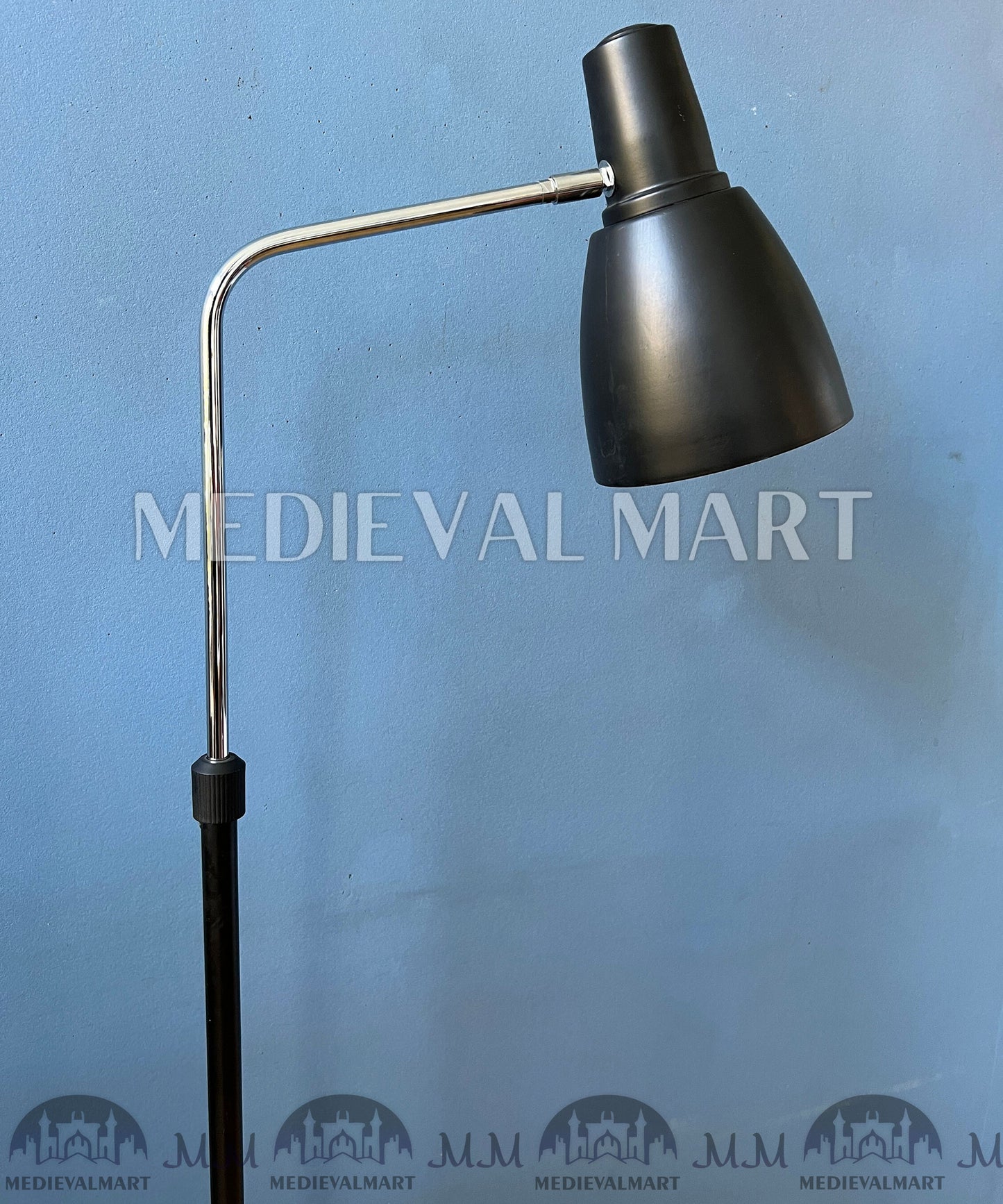 MEDIEVALMART Mid Century Italian Vintage Dark Grey Adjustable Floor Lamp