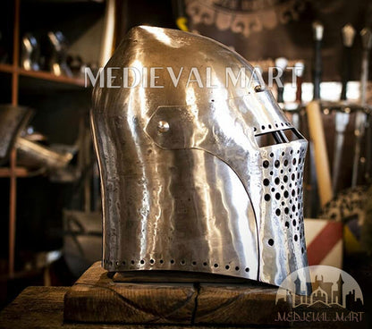 MEDIEVALMART Medieval Forged Steel Alexander (ROA 1332) Full Size War Helmet