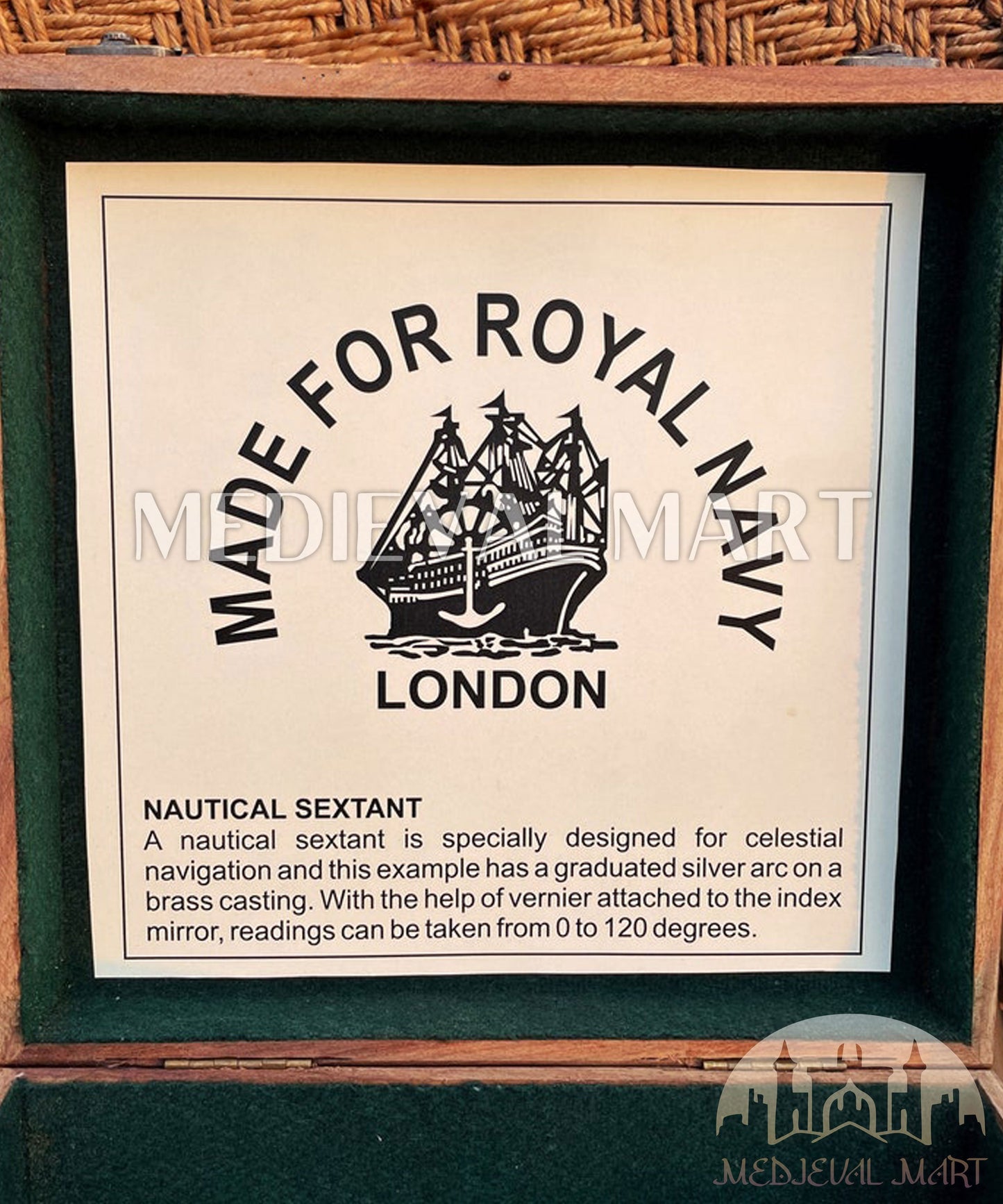 MEDIEVALMART Nautical 9"Inch Tamaya Working Sextant W/H Wooden Box | Vintage Navigational Marine  Instrument, Christmas Gifts