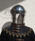 MEDIEVALMART XV Century Italian King Guard Houndskull Combat Bascinet Helmet