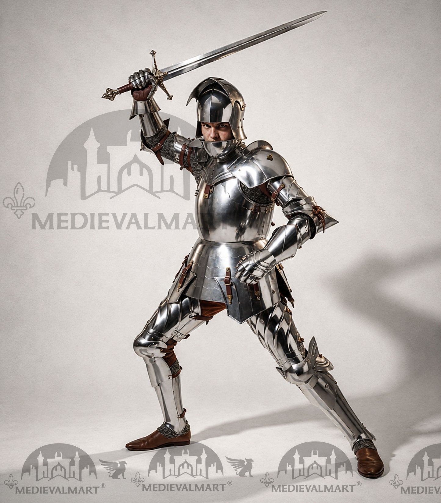 MEDIEVALMART 15th Century Gothic Full Plate Armor | Medieval Knight Suit For Reenactment & Cosplay