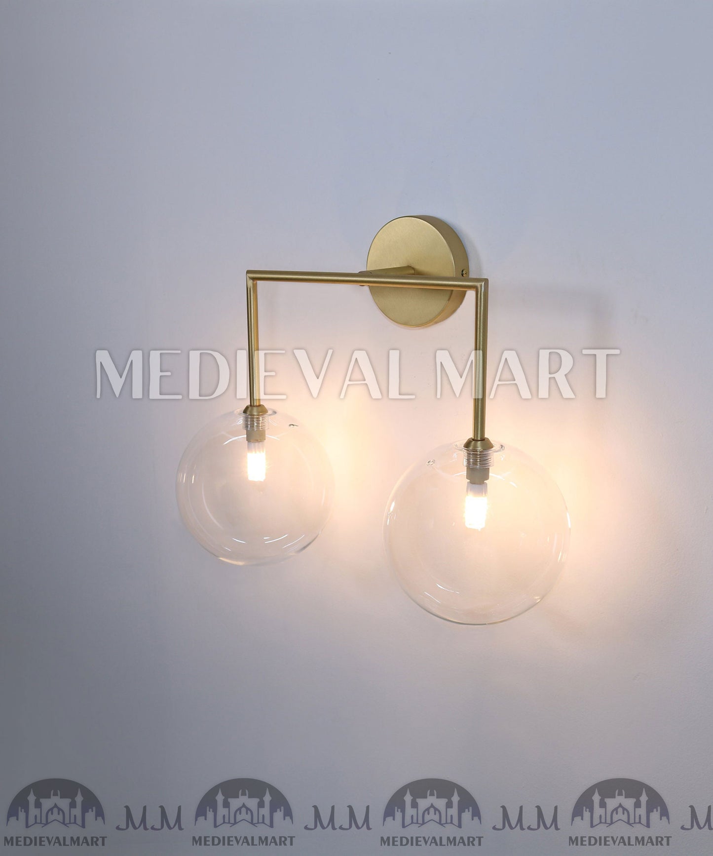 MEDIEVALMART Brass Wall Lights ,Wall Sconce ,Wall lamp ,Vanity Lights , Sconce Light