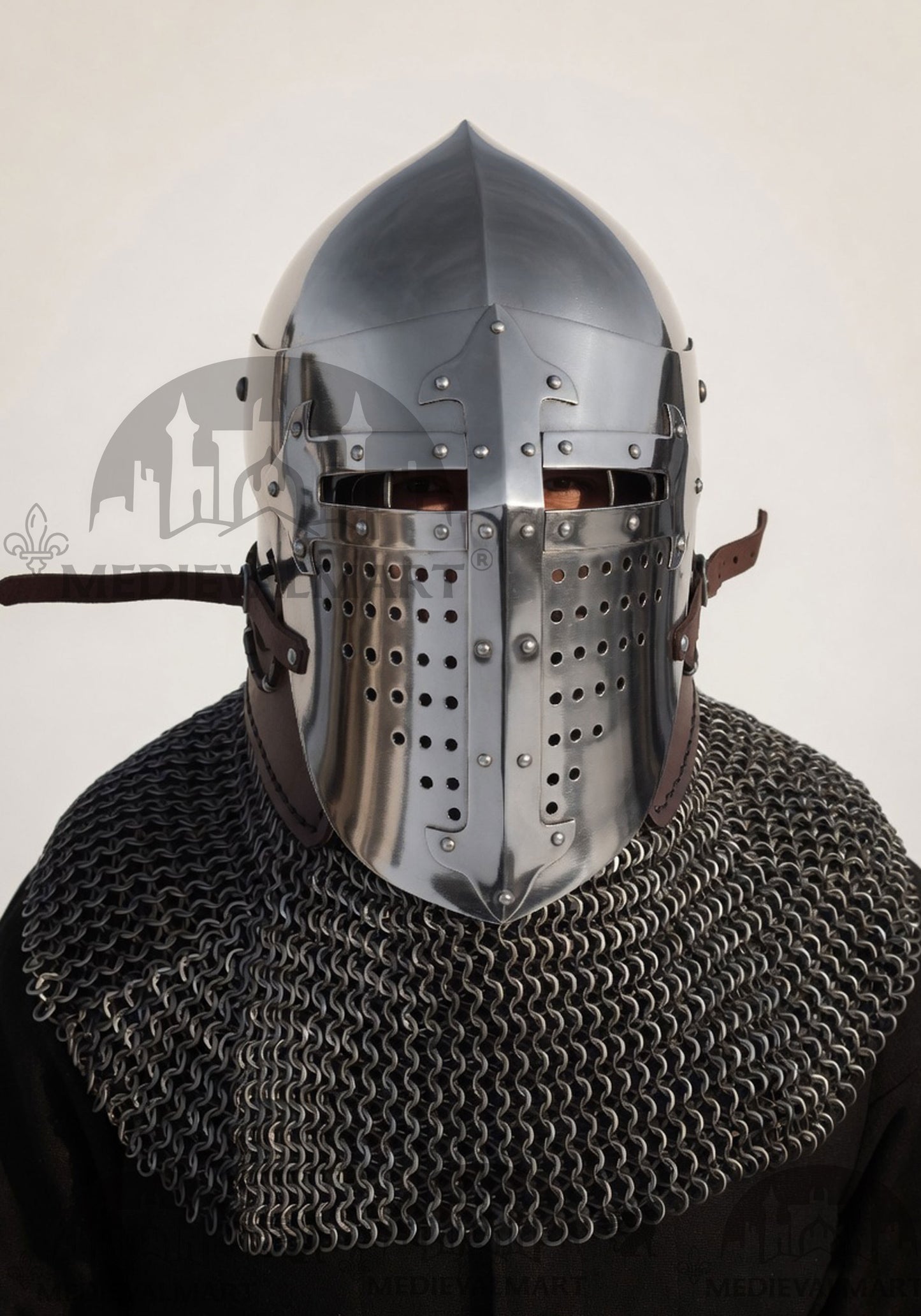 MEDIEVALMART 4th-Century Ancient Romance of Alexander Helmet with chainmail