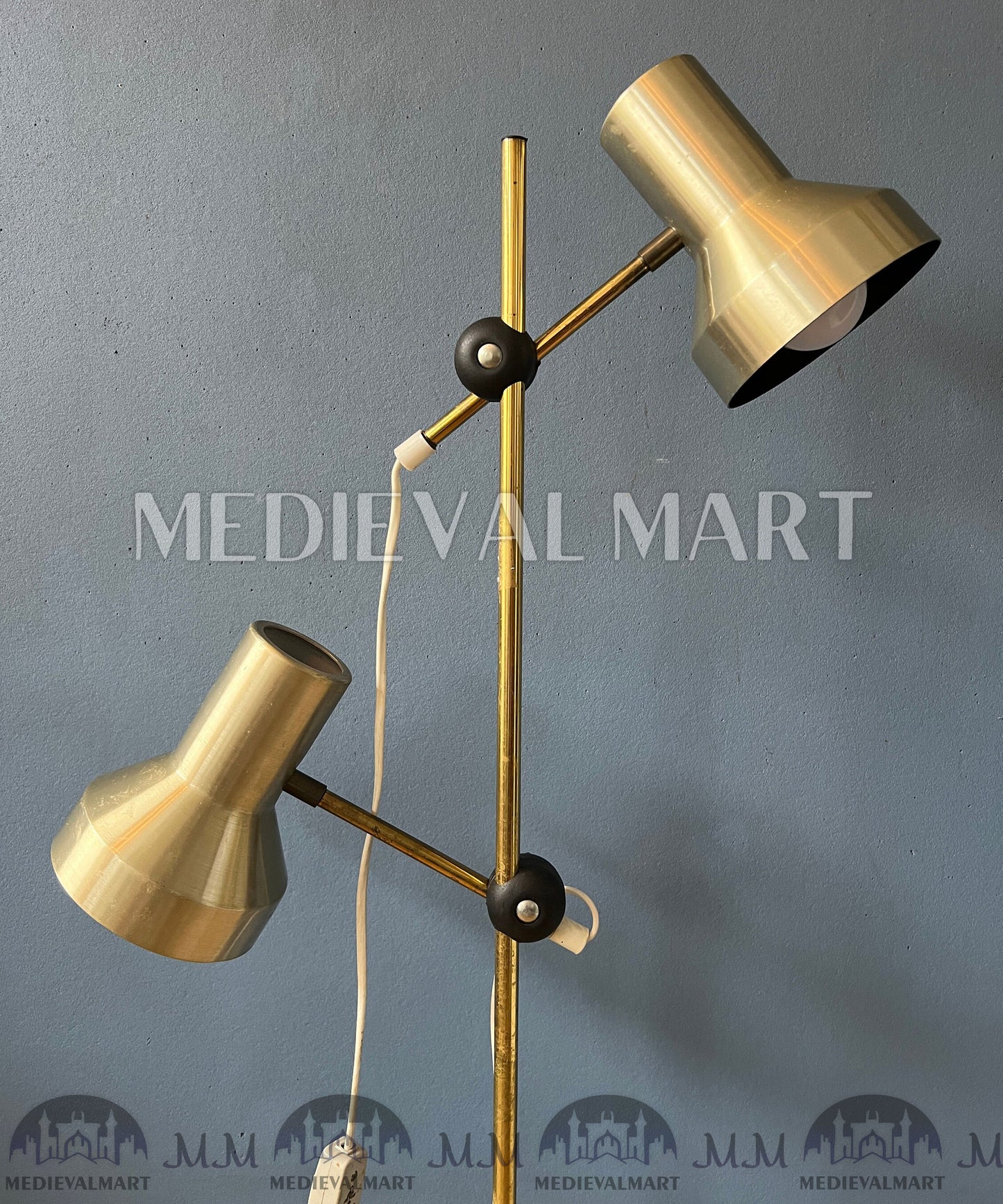 MEDIEVALMART Mid Century Floor Lamp with Aluminium Spots / Space Age Standing Light