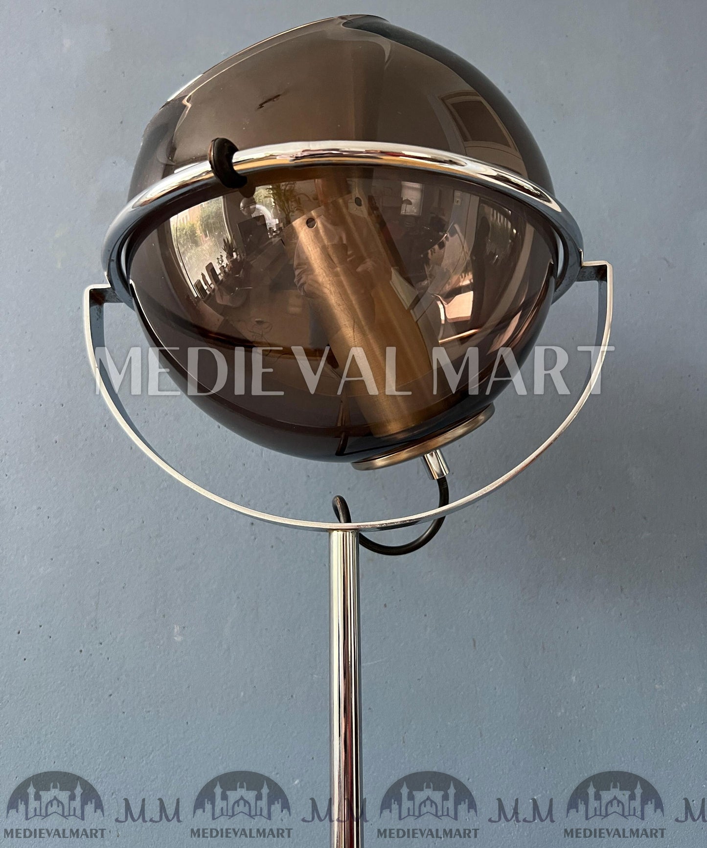 MEDIEVALMART Vintage Raak Space Age Globe Eyeball Floor Lamp by Frank Ligtelijn