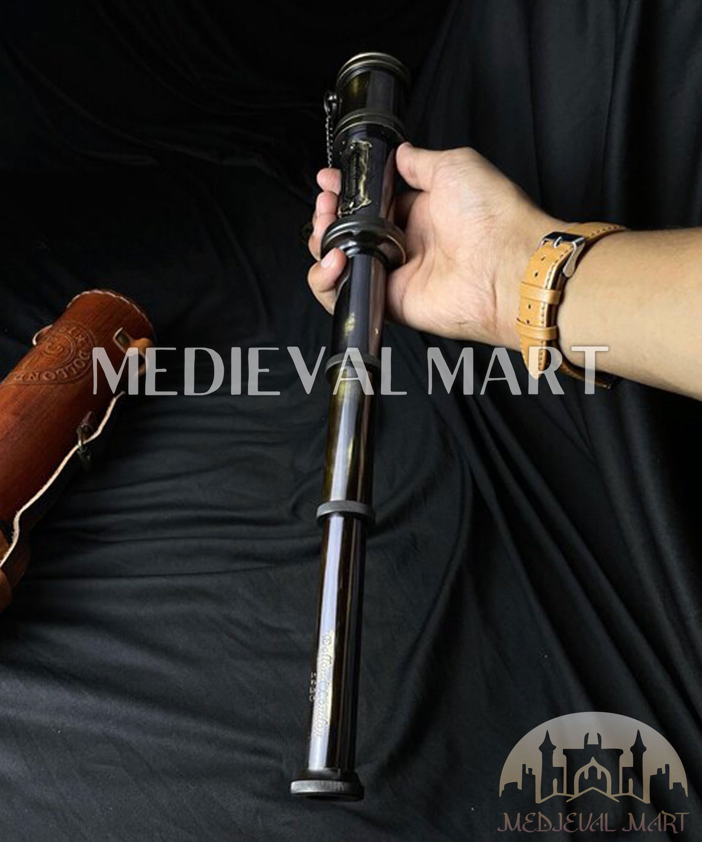 MEDIEVALMART Nautical Brass Antique decor Spyglass/Handheld Telescope for Adventure
