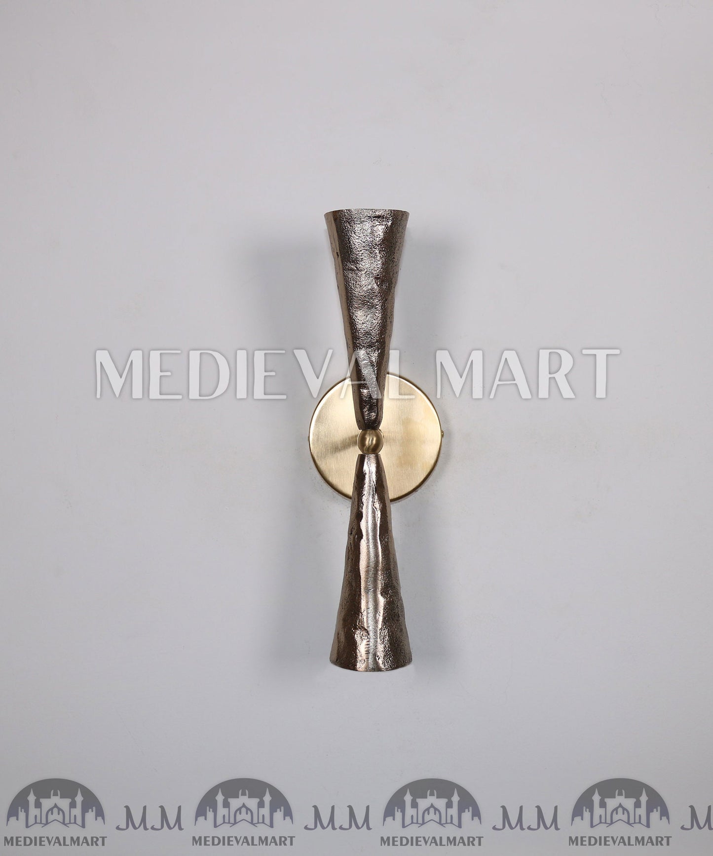 MEDIEVALMART Blackened Brass Wall Lighting , Brass Wall Lamp Vanity Light Fixture Wall lamp