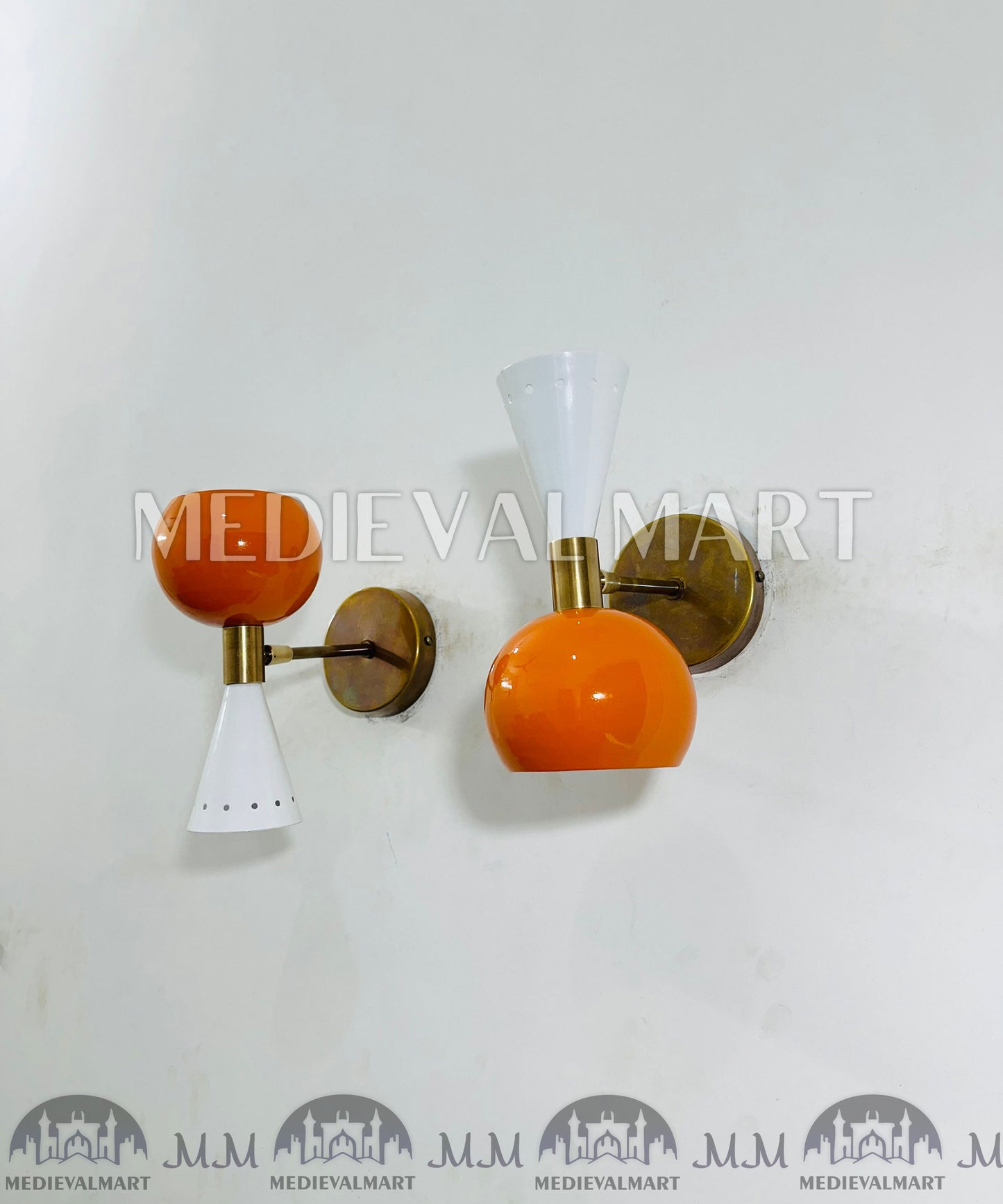 MEDIEVALMART Mid Century Italian Wall Sconce Diabolo Modern Wall Light