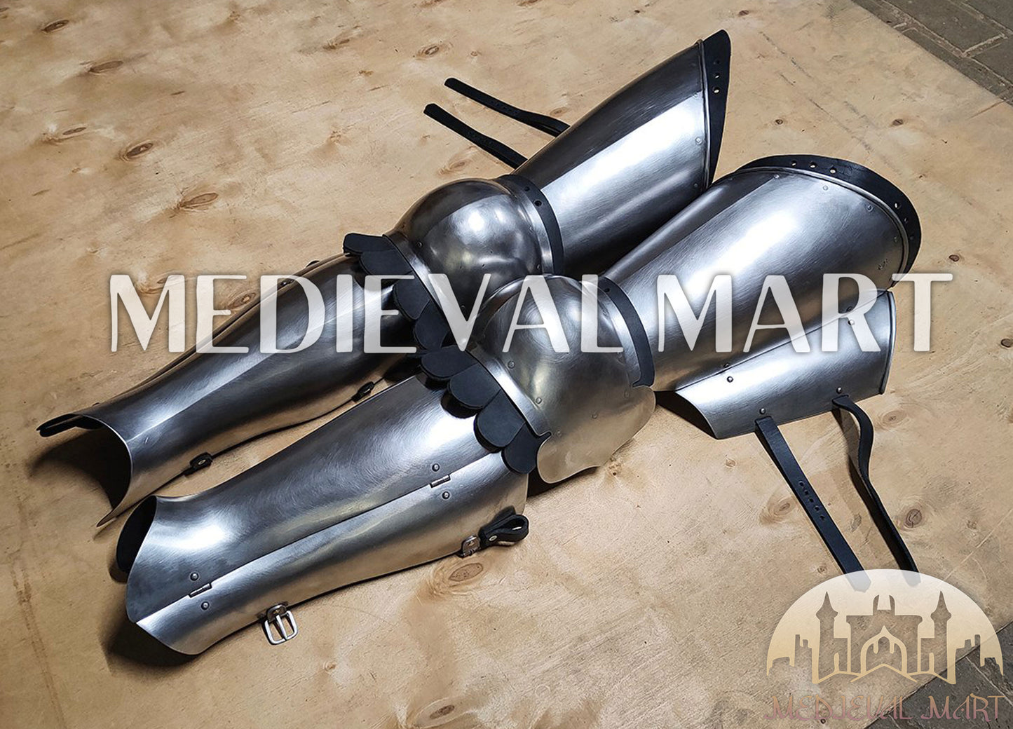 MEDIEVALMART Medieval European Greaves knight Legs Armor