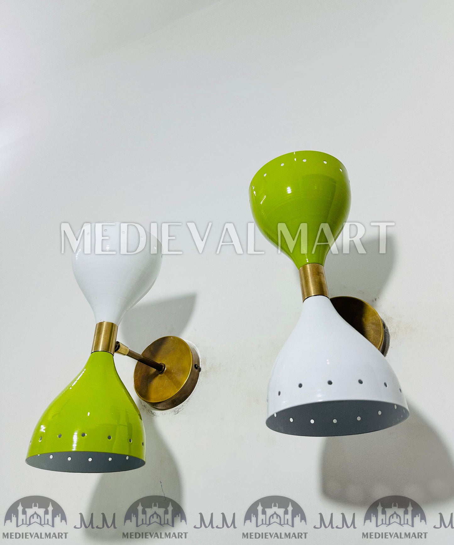 MEDIEVALMART Italian Lamp Modern Wall Sconce Bedside Lamp Mid century Fixture Handcrafted