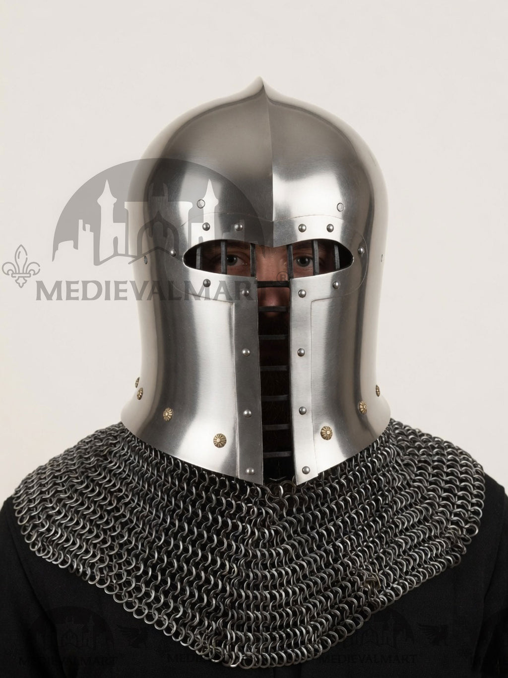 MEDIEVALMART 15th-century Italian war Simple barbute helmet / Best for Reenactment