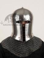 MEDIEVALMART 15th-century Italian war Simple barbute helmet / Best for Reenactment