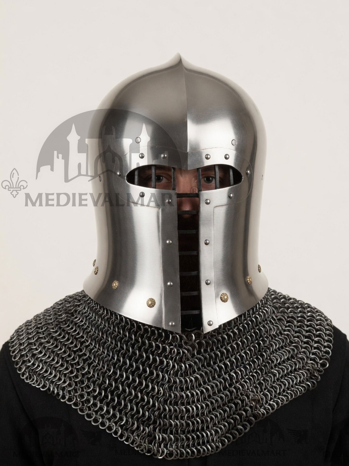 MEDIEVALMART 15th-century Italian war Simple barbute helmet / Best for Reenactment