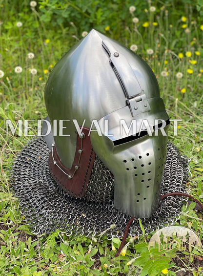 MEDIEVALMART Extreme Collection of Medieval Bascinet Longface Buhurt kalpvissior Helmet