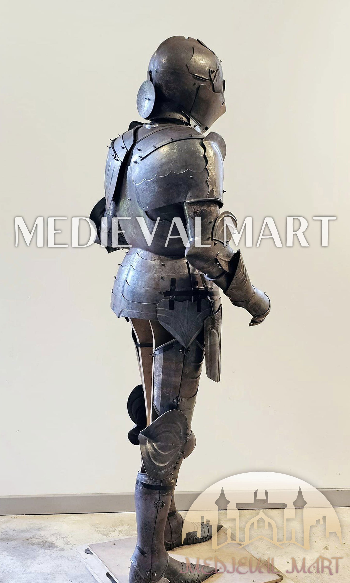 MEDIEVALMART 15th Century Medieval Knight Combat Full Body Armor W/O Polish for Antique Touch