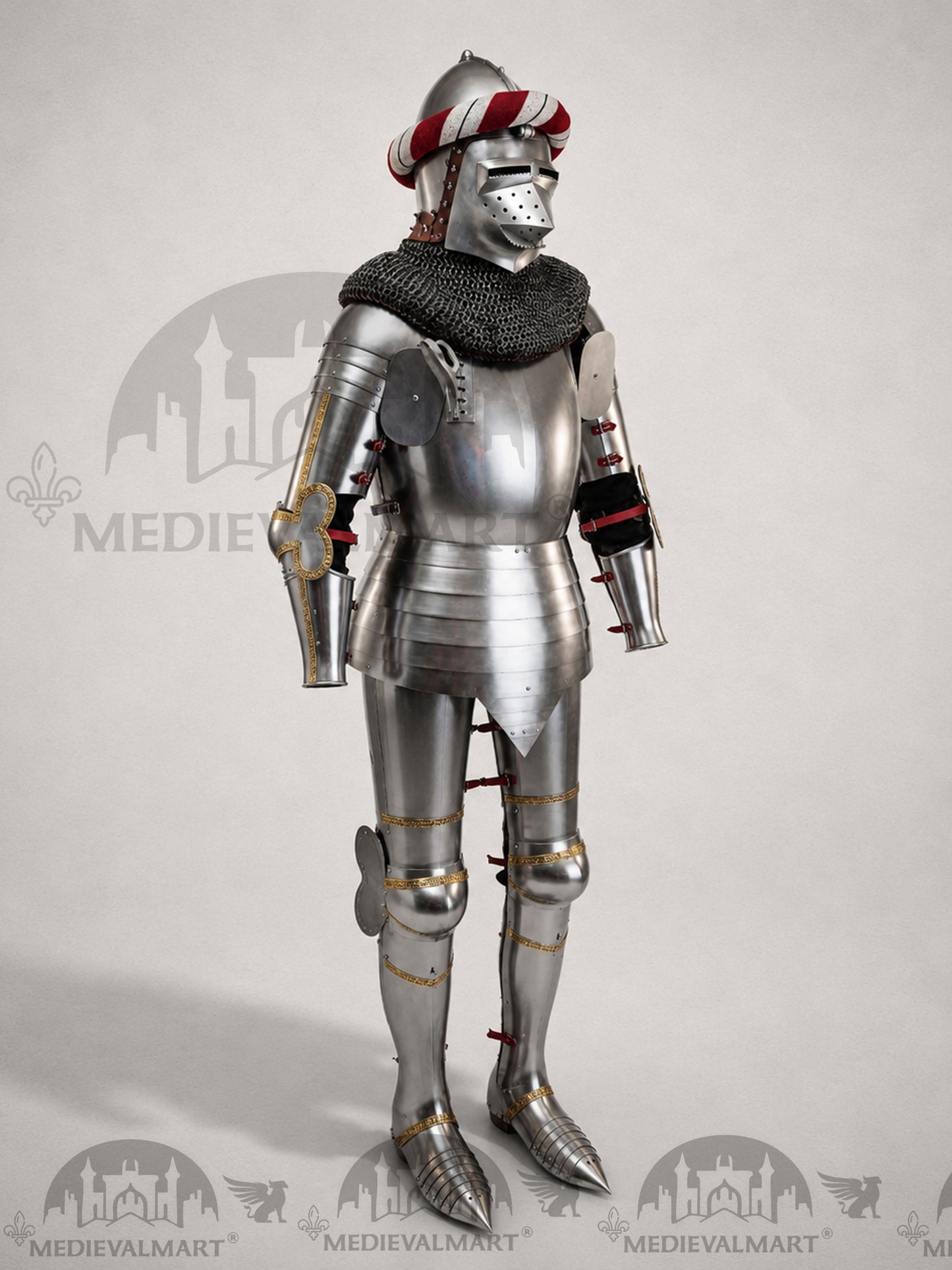 MEDIEVALMART Francis Authentic Medieval Full set of Armor W/H Hundshughel Bacient