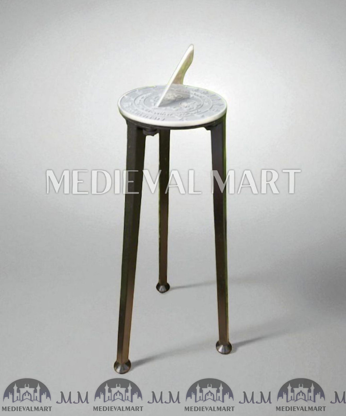 MEDIEVALMART 10th "Wonderful Years" Tin Anniversary Sundial Clock Best Gift For Anniversary Day