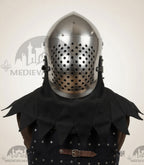MEDIEVALMART Medieval Archaic “Eisenkopf” Bacinet Helmet Italian HMB; SCA "Bellifortis"