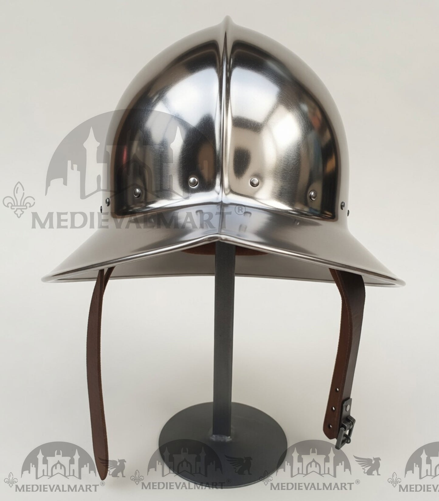 MEDIEVALMART Medieval Steel Battel Ready Kattle Helmet / Best for Reenactment