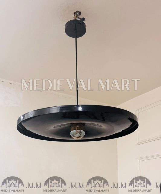 MEDIEVALMART Mid Century Modern Metal Pendant Light | Painted Shade Chandelier Light Fixture