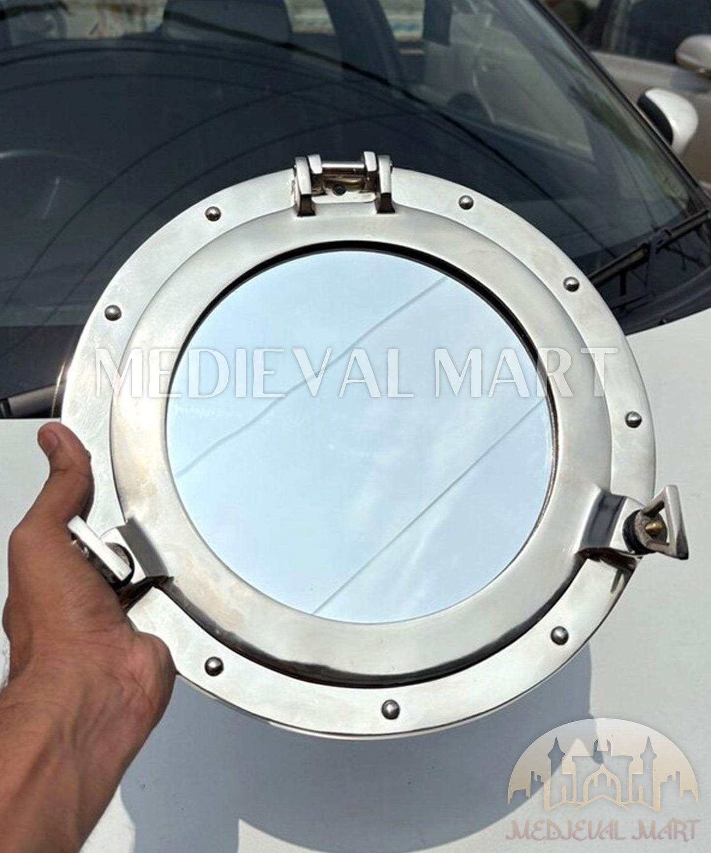 MEDIEVALMART Z Black Finish Maritime Ship Porthole