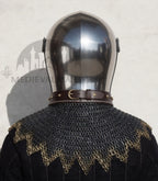 MEDIEVALMART XV Century Italian King Guard Houndskull Combat Bascinet Helmet