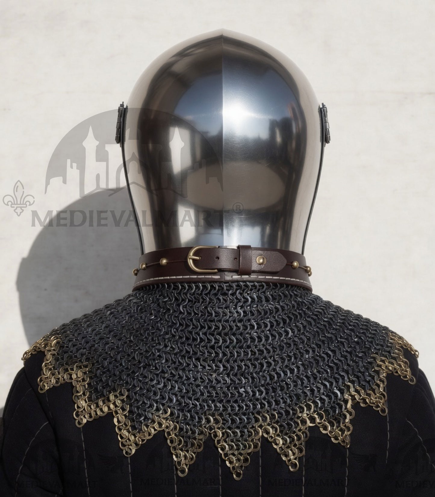 MEDIEVALMART XV Century Italian King Guard Houndskull Combat Bascinet Helmet