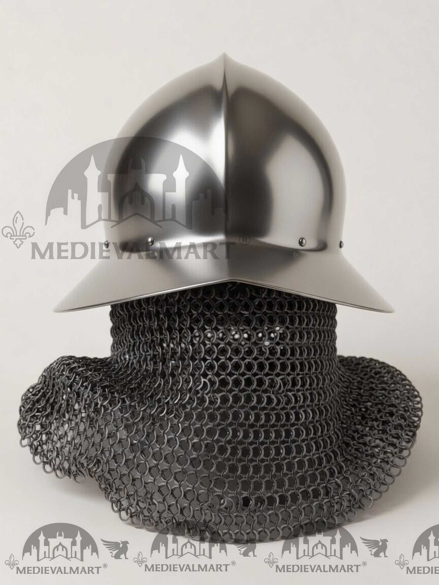 MEDIEVALMART Casque Celleta médiéval pour homme avec cotte de mailles