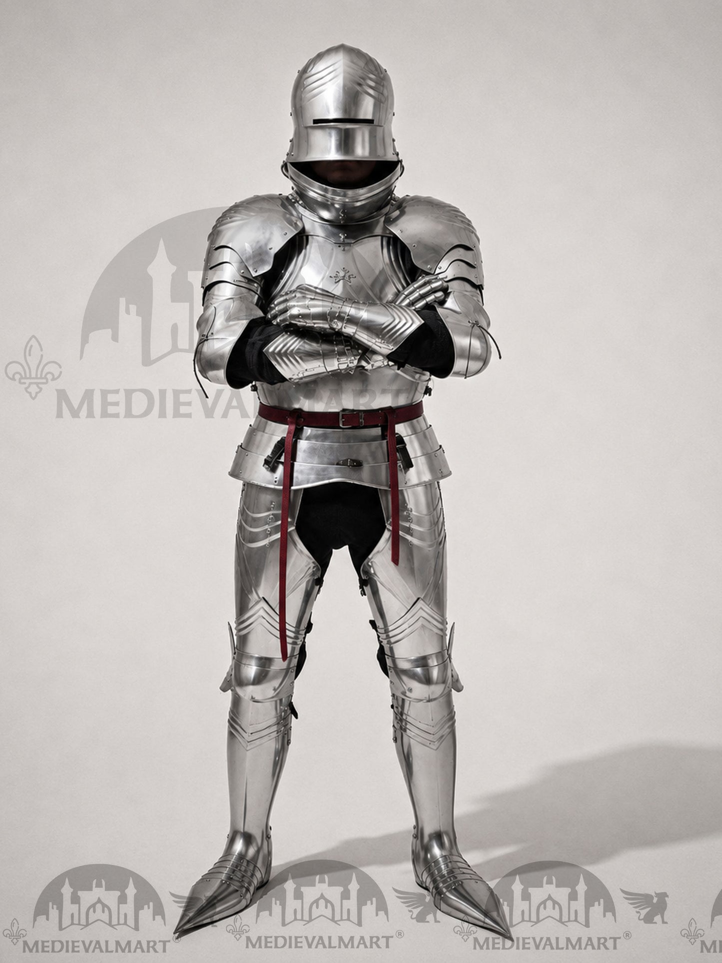 MEDIEVALMART Medieval 15th century Germans knight warrior full body complete metal armour costume with Sword
