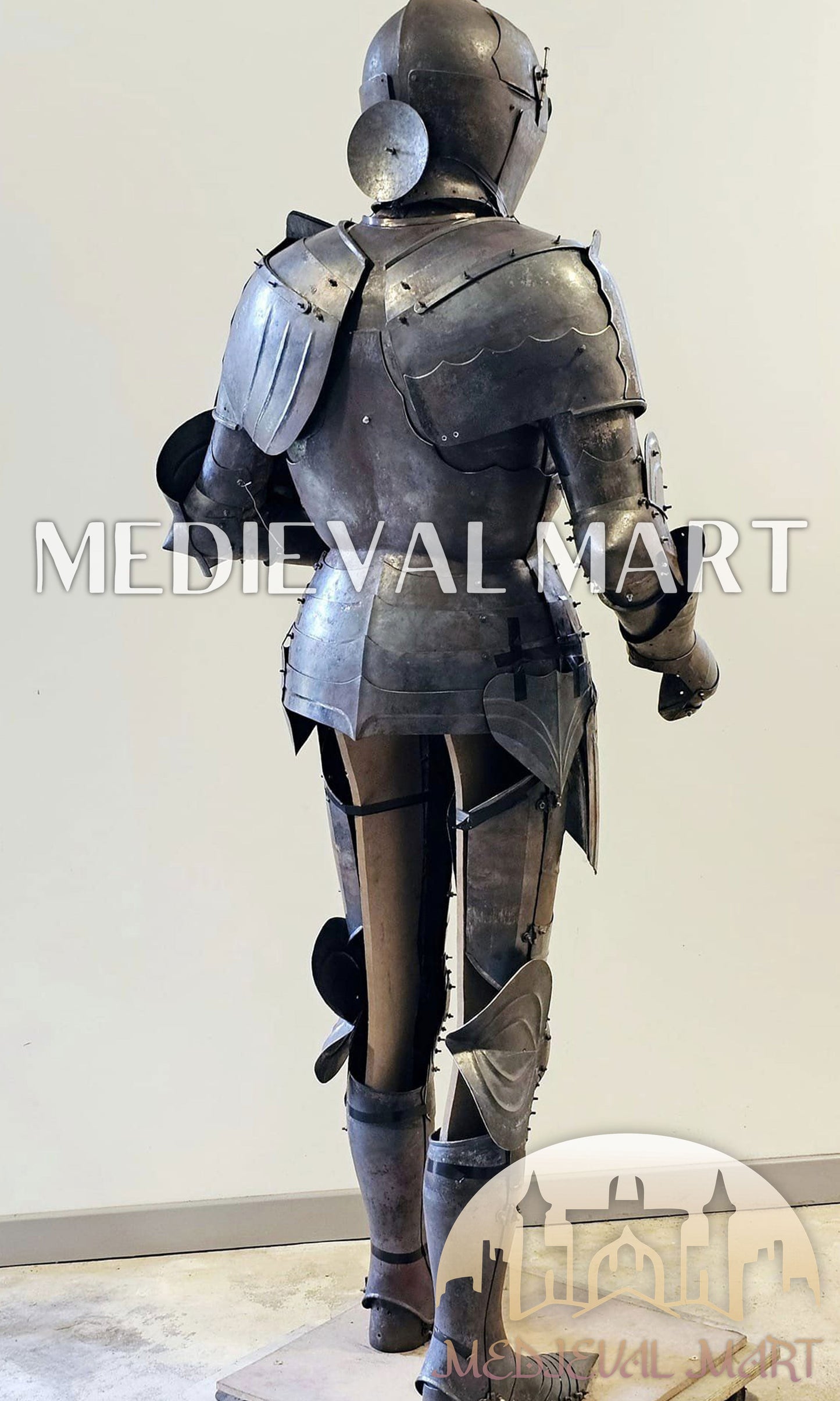 MEDIEVALMART 15th Century Medieval Knight Combat Full Body Armor W/O Polish for Antique Touch