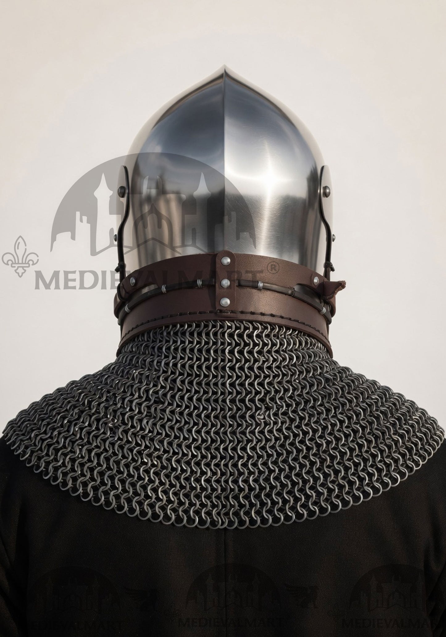MEDIEVALMART 4th-Century Ancient Romance of Alexander Helmet with chainmail