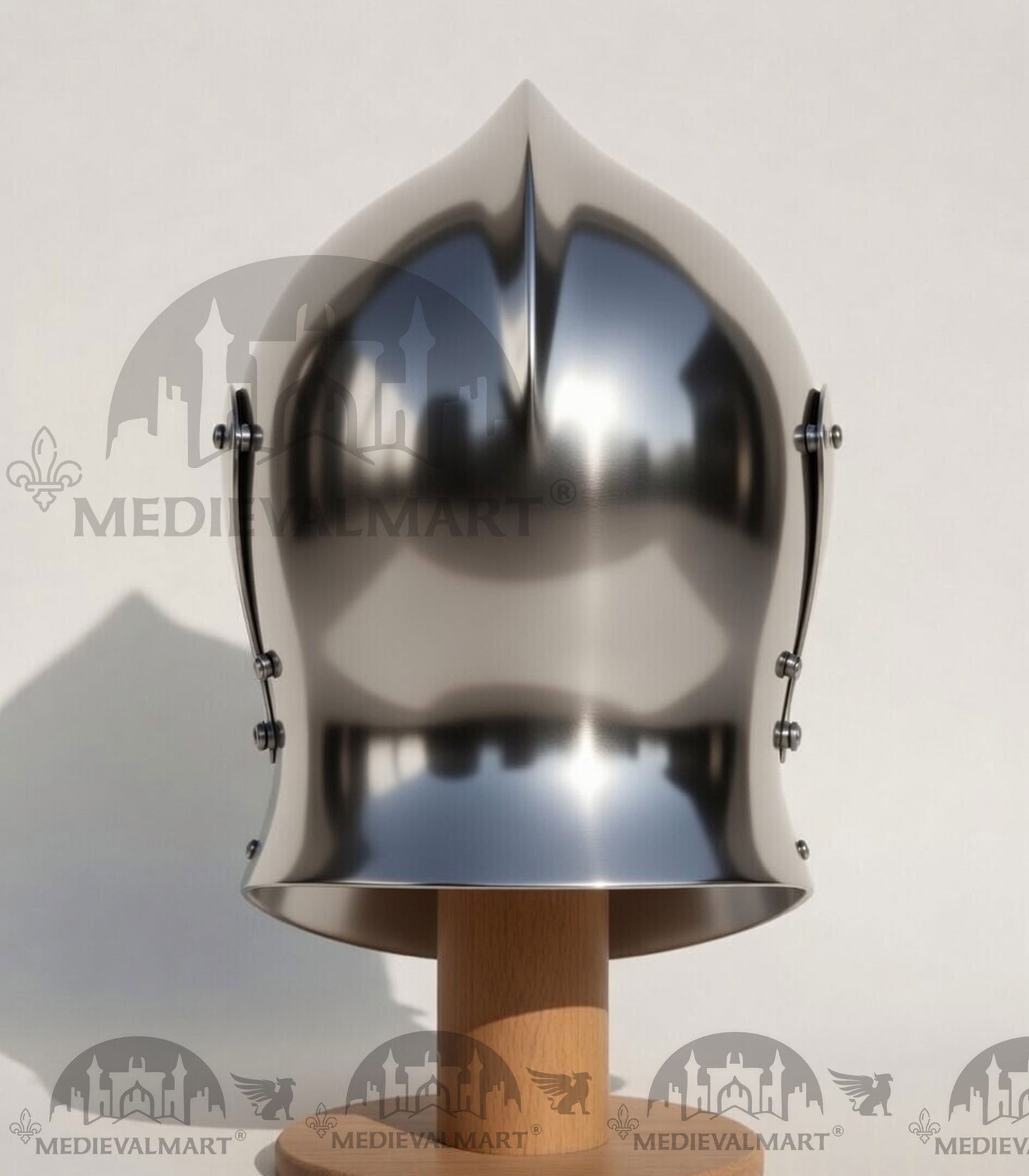 MEDIEVALMART 15th Century Medieval Steel Italian Milan Armet European Knight Celata Head Protection for Reenactment