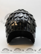 MEDIEVALMART Medieval Historical Scaled Skull Cap Helmet, Polish Black Polished Helmet / Best for Reenactment
